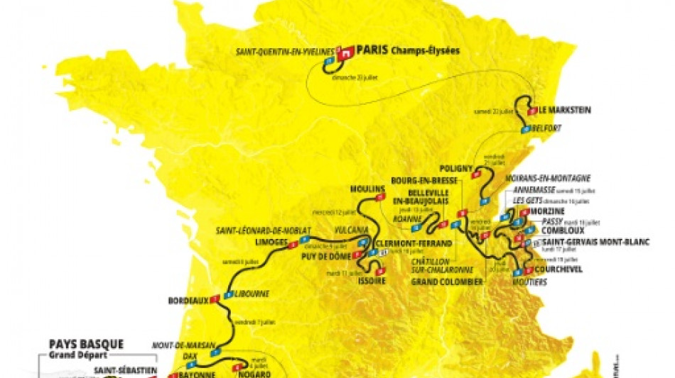 Bilbao como inicio, el Puy de Dome como estrella y mucha montaña en el próximo Tour