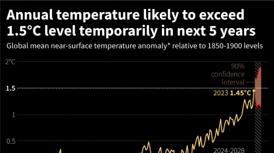 World will likely temporarily pass 1.5C climate limit by 2028: UN